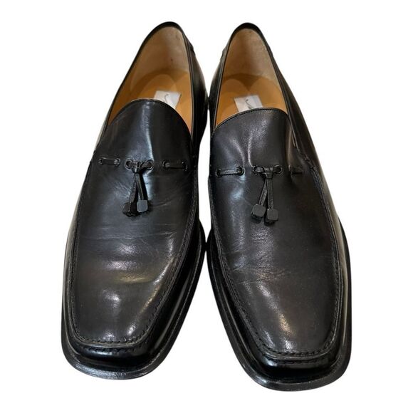 New Mezlan Poretta Men\'s Black Leather Slip-on Tassel Loafers Dress Shoes 9  9M main image 4